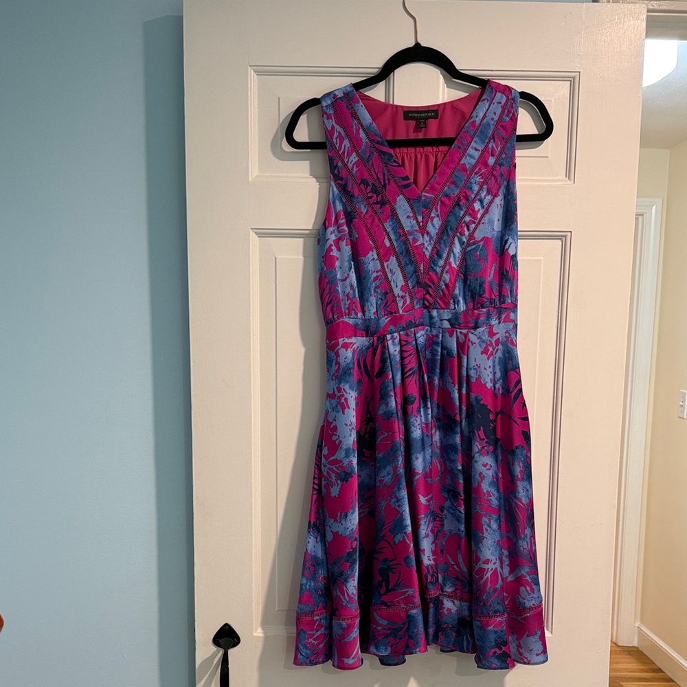 Banana Republic Pink and Blue Dress